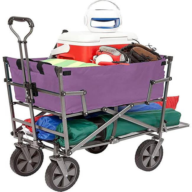 Double Decker Collapsible Wagon - Purple - Outdoor Games - 2