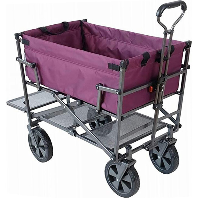 Double Decker Collapsible Wagon - Purple - Outdoor Games - 4