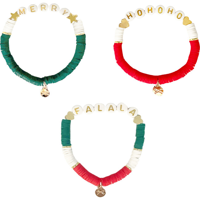 Holiday Bracelet Bundle, Red, Green, White