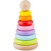 New Classic Toys Rainbow Stacking Toy, Educational Wooden Toys for 2y+ - Stackers - 1 - thumbnail
