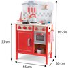 New Classic Toys Kitchenette Grand Kitchenette-Silver, Educational Wooden Toys for 3y+ - Role Play Toys - 2