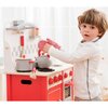 New Classic Toys Kitchenette Grand Kitchenette-Silver, Educational Wooden Toys for 3y+ - Role Play Toys - 3