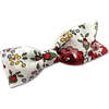 Liberty of London Petal Bow, Red & Cream Floral - Bows - 1 - thumbnail