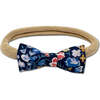 Liberty of London Itty Bitty Bow Baby Headband, Blue & Orange Floral - Bows - 1 - thumbnail