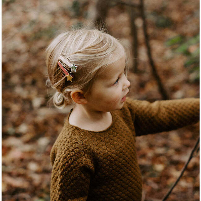 Star Clips, Ivory - Hair Accessories - 2