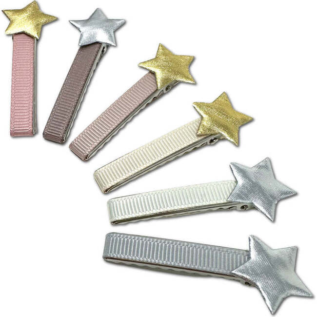 Star Clips Bundle Set, Soft Neutrals - Hair Accessories - 4