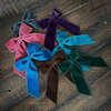 Big Velvet Bow, Charcoal - Bows - 4