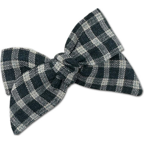 Baby Tied Bow, Blue Check