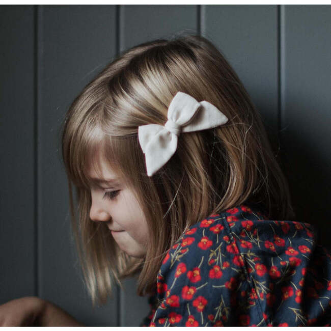 Baby Tied Bow, Blue Check - Bows - 4