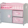 Olivia's Little World Wooden Baby Doll Crib & Cabinet, Pink/Gray - Doll Accessories - 1 - thumbnail