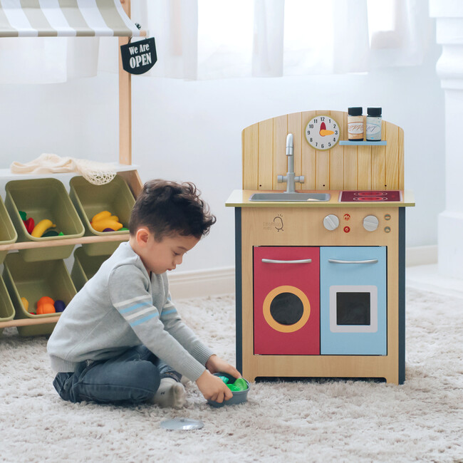 Teamson Kids Little Chef Porto Classic Wooden Play Kitchen - Play Kitchens - 2