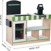 Teamson Kids Cashier Austin Wooden Play Market Stand, Green/White - Play Kitchens - 3