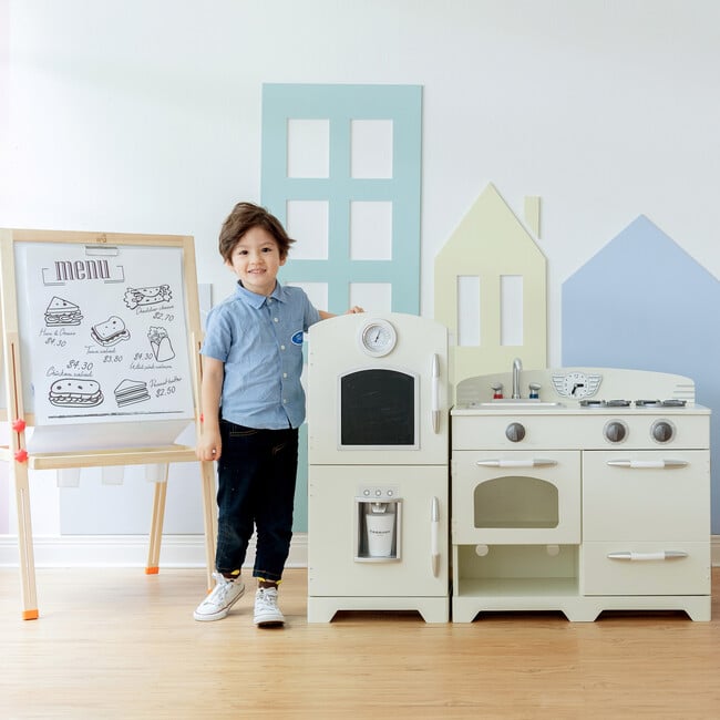 Teamson Kids Little Chef Fairfield Wooden Play Kitchen, White - Play Kitchens - 2