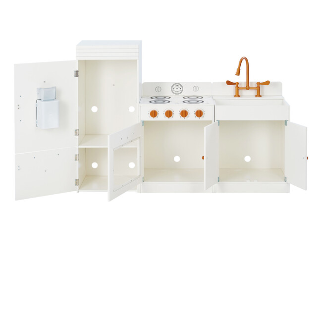 Teamson Kids Little Chef Paris Wood Play Kitchen, White/Rose Gold - Play Kitchens - 6