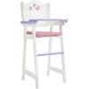 Olivia's Little World Wooden Baby Doll High Chair, White - Doll Accessories - 1 - thumbnail