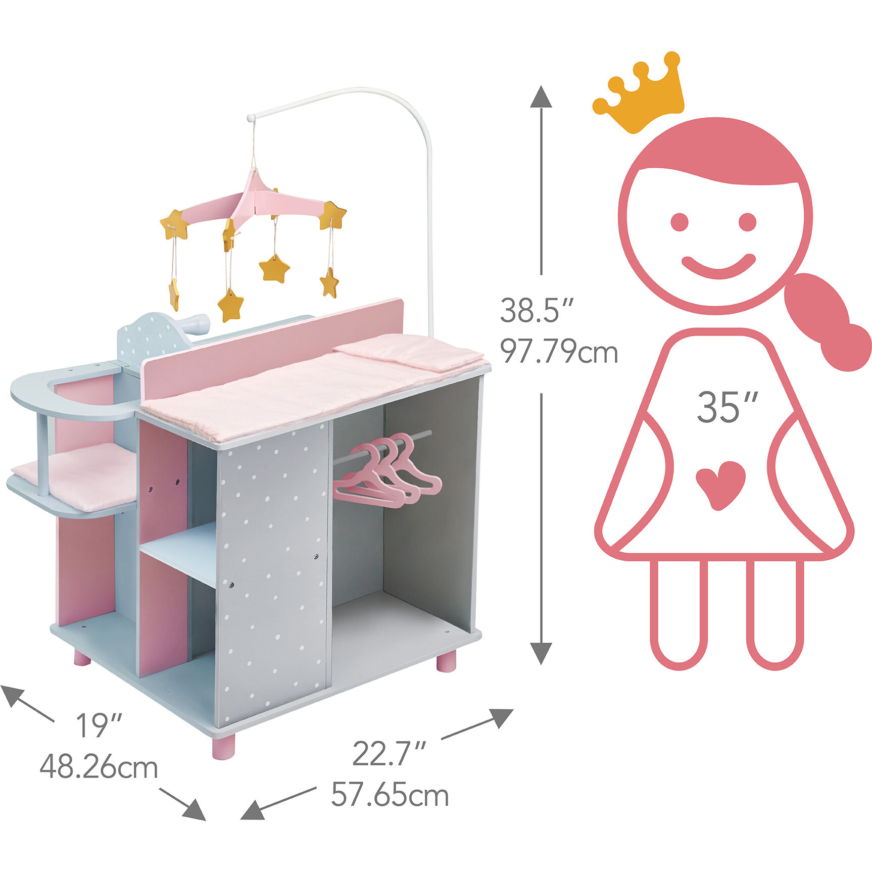 Babydoll changing outlet table