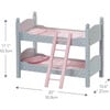 Olivia's Little World 18" Doll Wooden Convertible Bunk Bed, Gray - Doll Accessories - 2