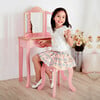 Fashion Polka Dot Prints Gisele Play Vanity Set, Pink/Gold - Kids Seating - 4