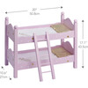 Olivia's Little World 18" Doll Wooden Convertible Bunk Bed, Pink - Doll Accessories - 3