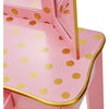 Fashion Polka Dot Prints Gisele Play Vanity Set, Pink/Gold - Kids Seating - 5