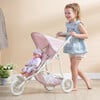 Olivia's Little World Two Doll Jogging-Style Stroller, Pink/Gray - Doll Accessories - 2