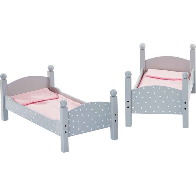 Olivia's Little World 18" Doll Wooden Convertible Bunk Bed, Gray - Doll Accessories - 4