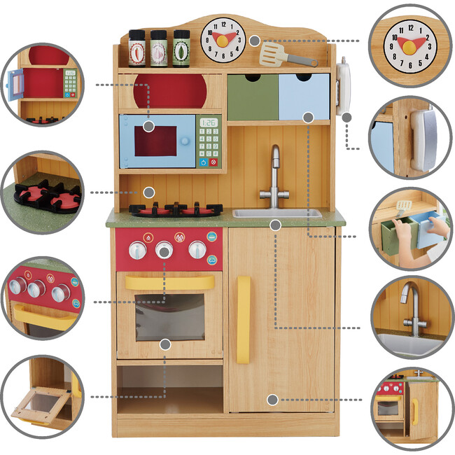 Teamson Kids Little Chef Florence Classic Wooden Play Kitchen - Play Kitchens - 4