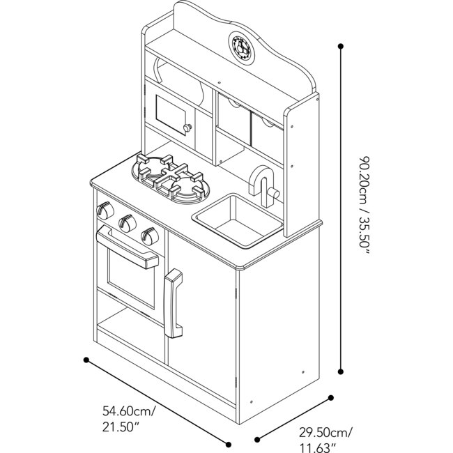 Teamson Kids Little Chef Florence Classic Wooden Play Kitchen - Play Kitchens - 7