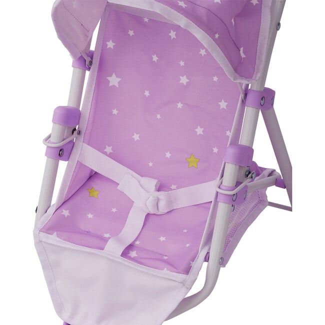 Olivia's Little World Doll Jogging-Style Stroller, Purple/Stars - Doll Accessories - 5