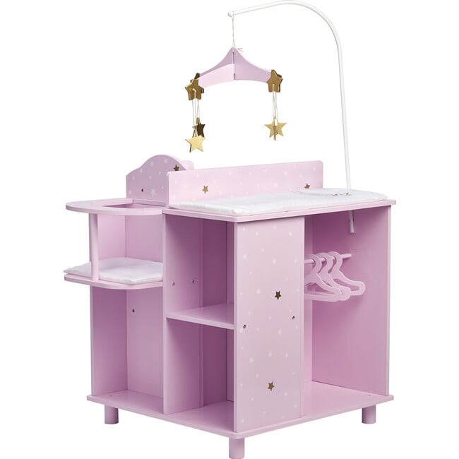 Twinkle Stars 4-in-1 Baby Doll Nursery & Changing Station, Purple - Doll Accessories - 5