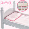 Olivia's Little World 18" Doll Wooden Convertible Bunk Bed, Gray - Doll Accessories - 7