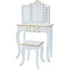 Teamson Kids Wooden Polka Dot 2-pc. Play Vanity, White/Gold - Kids Seating - 7