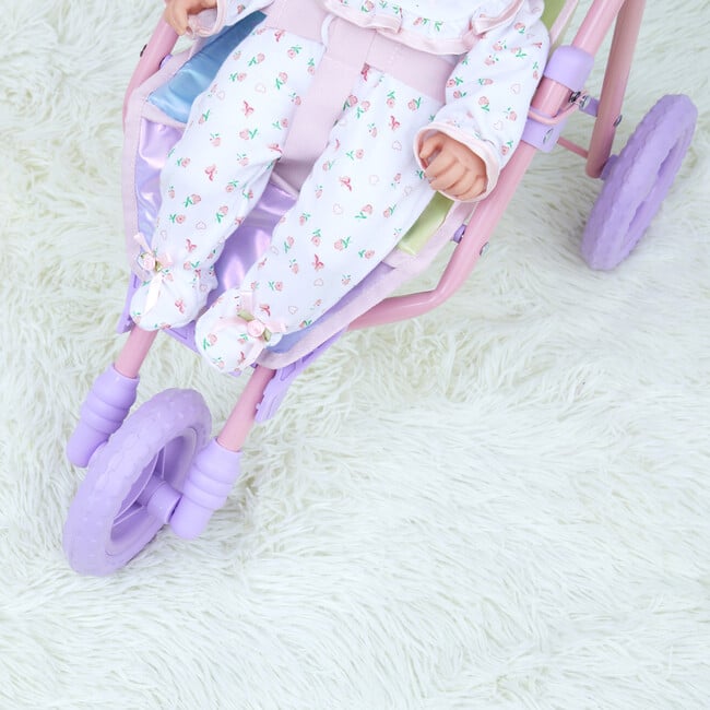 Olivia's Little World Doll Jogging-Style Stroller, Pink/Gray - Doll Accessories - 8