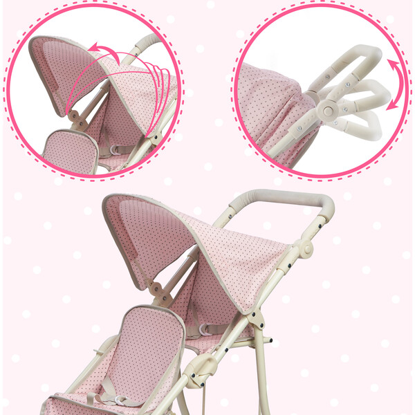 Olivia's Little World Two Doll Jogging-Style Stroller, Pink/Gray - Olivia's  Little World by Teamson Kids Dolls & Doll Accessories