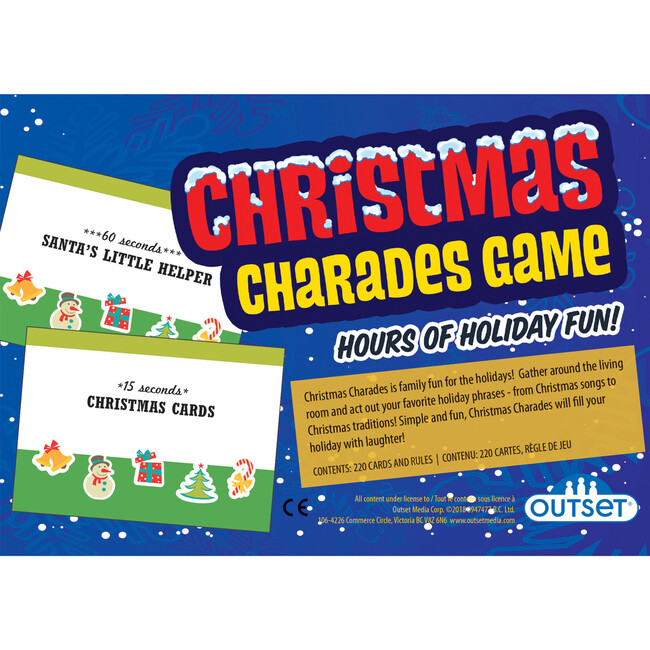 Christmas Charades Game - Outset Media, Holiday Family Game, Features 300 Charades - Board Games - 3