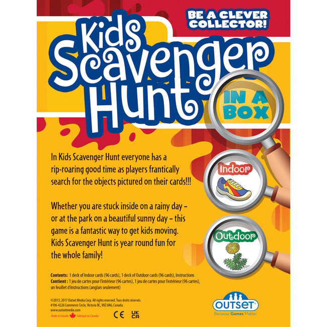 Kids Scavenger Hunt - an Active Game for Indoors or Outdoors - Board Games - 3