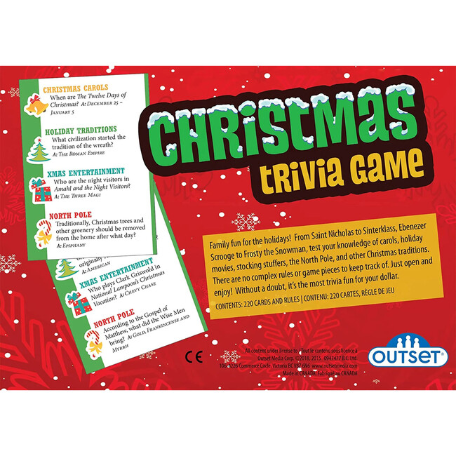 Outset Media Christmas Trivia Game - Board Games - 3