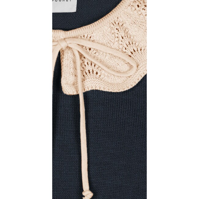 Gala Collared Knit Sweater, Blue - Sweaters - 2