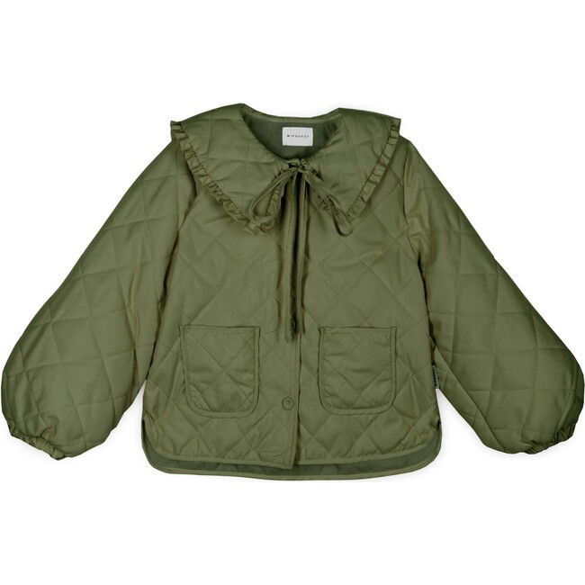 Giulia Collared Quilted Jacket, Green