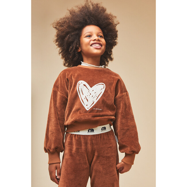 Logo Cotton Velvet Pant, Brown - Pants - 2