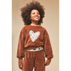 Logo Cotton Velvet Pant, Brown - Pants - 2