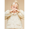 Giulia Collared Quilted Jacket, Ecru - Jackets - 2