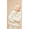 Giulia Collared Quilted Jacket, Ecru - Jackets - 4