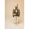 Bird Oversized Knit Sweater, Green - Sweaters - 5