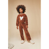 Logo Cotton Velvet Pant, Brown - Pants - 4