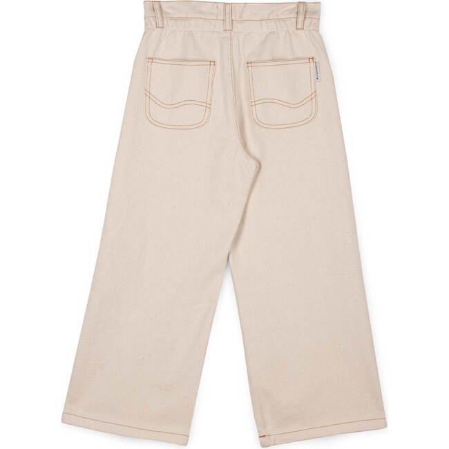 Stella Straight Paperbag Jeans, Cream - Jeans - 3