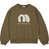 Lena Logo Sweatshirt, Green - Sweatshirts - 1 - thumbnail