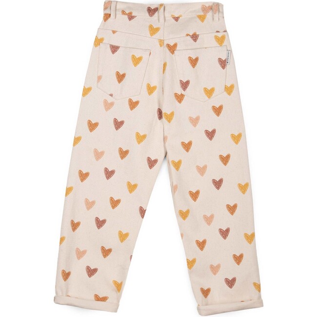 Love Mom Fit Printed Jeans, Cream - Jeans - 3