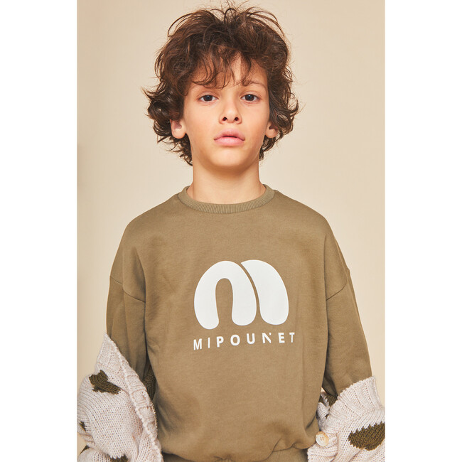 Lena Logo Sweatshirt, Green - Sweatshirts - 2