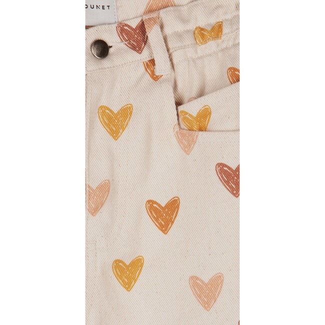 Love Mom Fit Printed Jeans, Cream - Jeans - 4